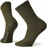 Smartwool Classic Hike Full Cushion Solid Crew Socks for Men, 3-Pack Large Military Olive