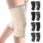 CAMBIVO 2 Pack Knee Brace Knee Compression Sleeve for Men and Women Knee Supp...