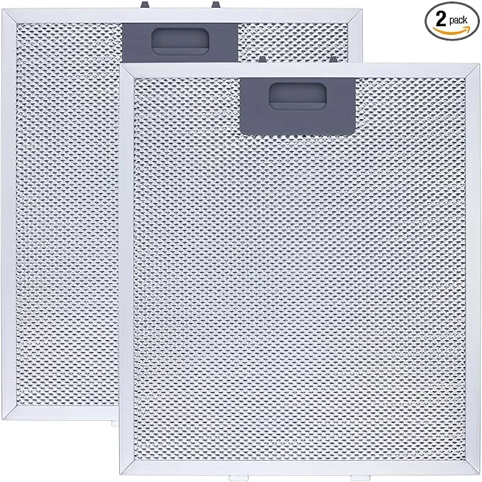 Upgraded W10169961A Range Hood Filter Replacement, Fits Whirlpool, Ikea, Kitchen Aid, Jenn Air, Aluminum Mesh Hood Grease Filter 10.5x12Inch, HR Huare Technology Aluminum Range Hood Vent Filters,2PCS