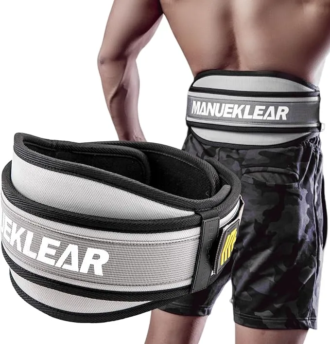 Weight Lifting Belt, Lifting Belts for Women Men, MANUEKLEAR Weightlifting Belt Quick Locking Back Support for Bodybuilding, Fitness, Powerlifting, Cross Training, Squats, Workout, Exercise