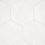 Bedrosians Allora Hexagon Matte Porcelain Tile 8.5" x 10", Solid White (29-Pack, 12.67 sf)