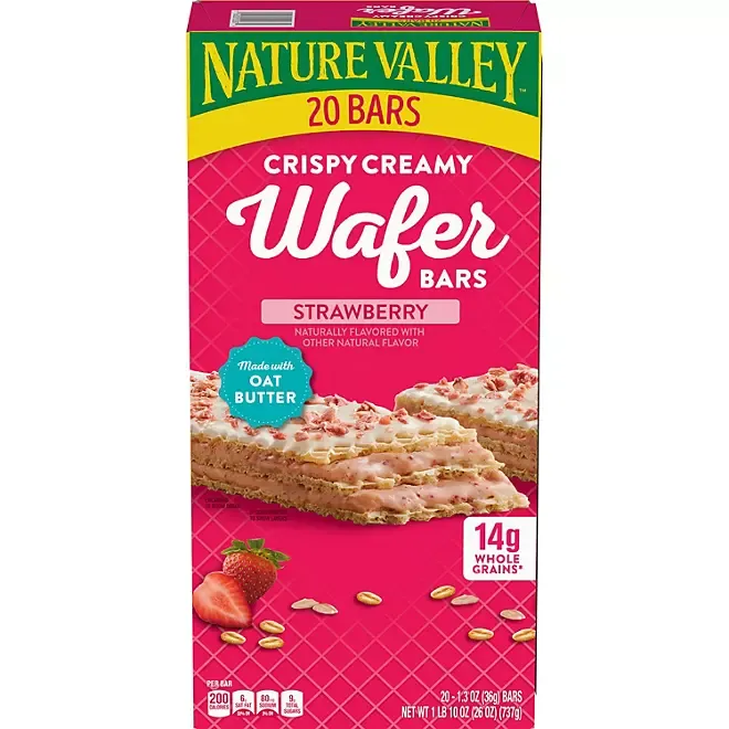 Nature Valley Strawberry Crispy Creamy Wafer Bars 5 Count / 1.3 oz