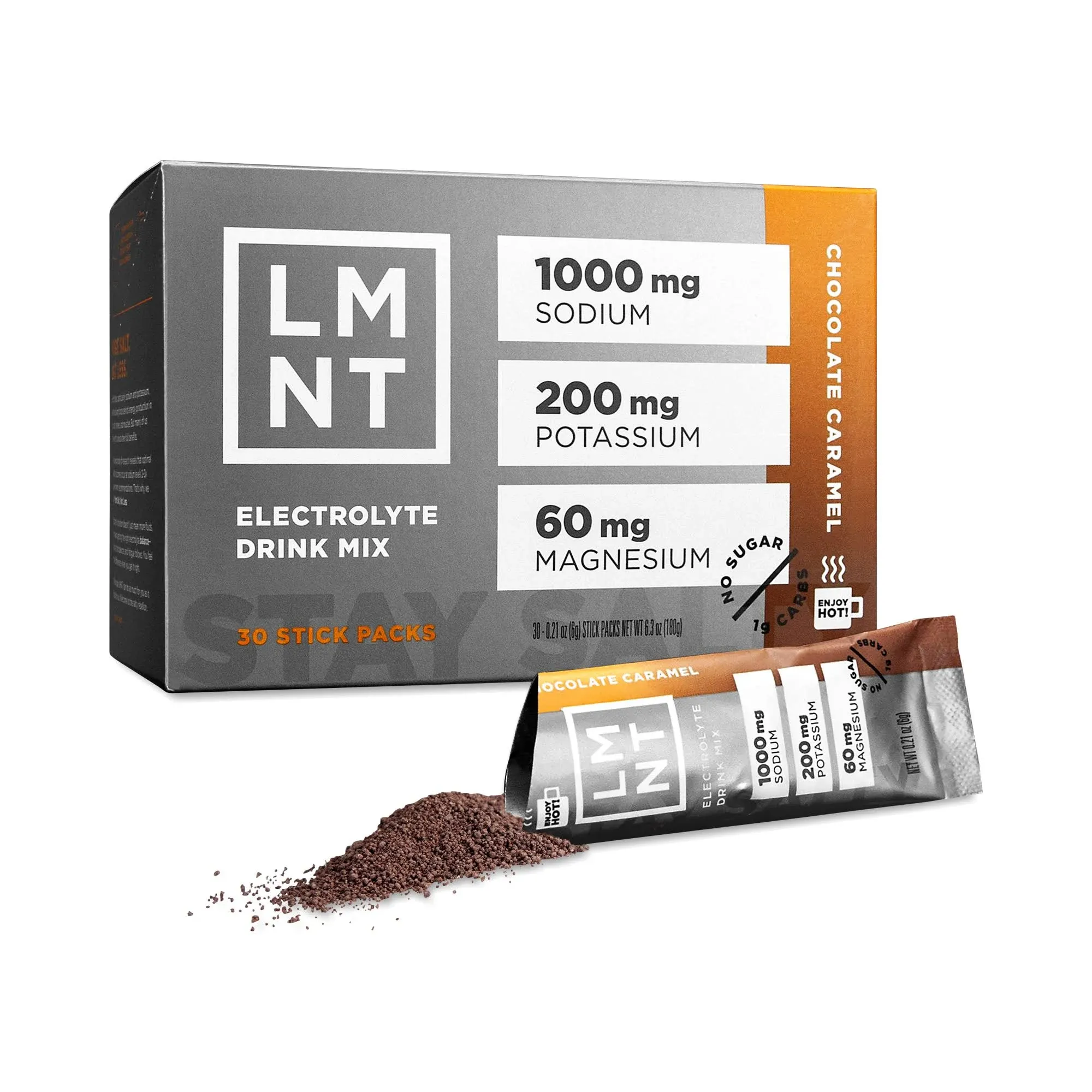 Lmnt Electrolyte Drink Mix, Chocolate Caramel 30 Sticks