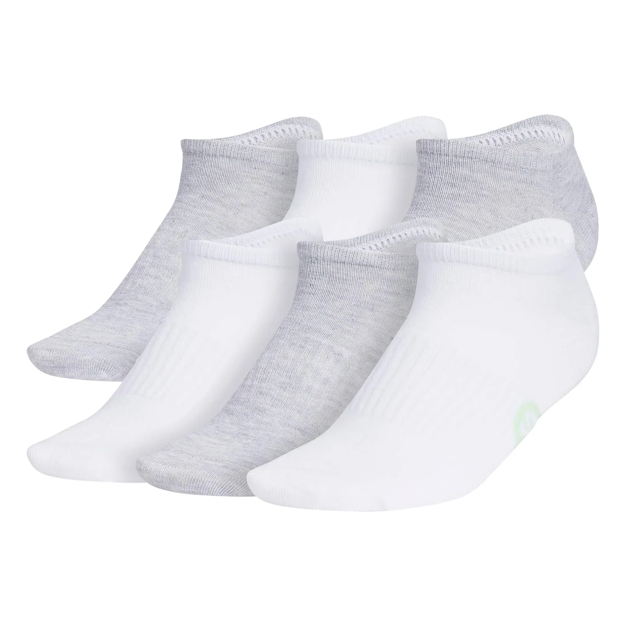 Women's Adidas Superlite Classic 6-Pack No Show Socks, Size: 5-10, Light Gray