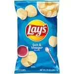 Lay's Salt and Vinegar Potato Chips 7.75 Oz Plastic Bag