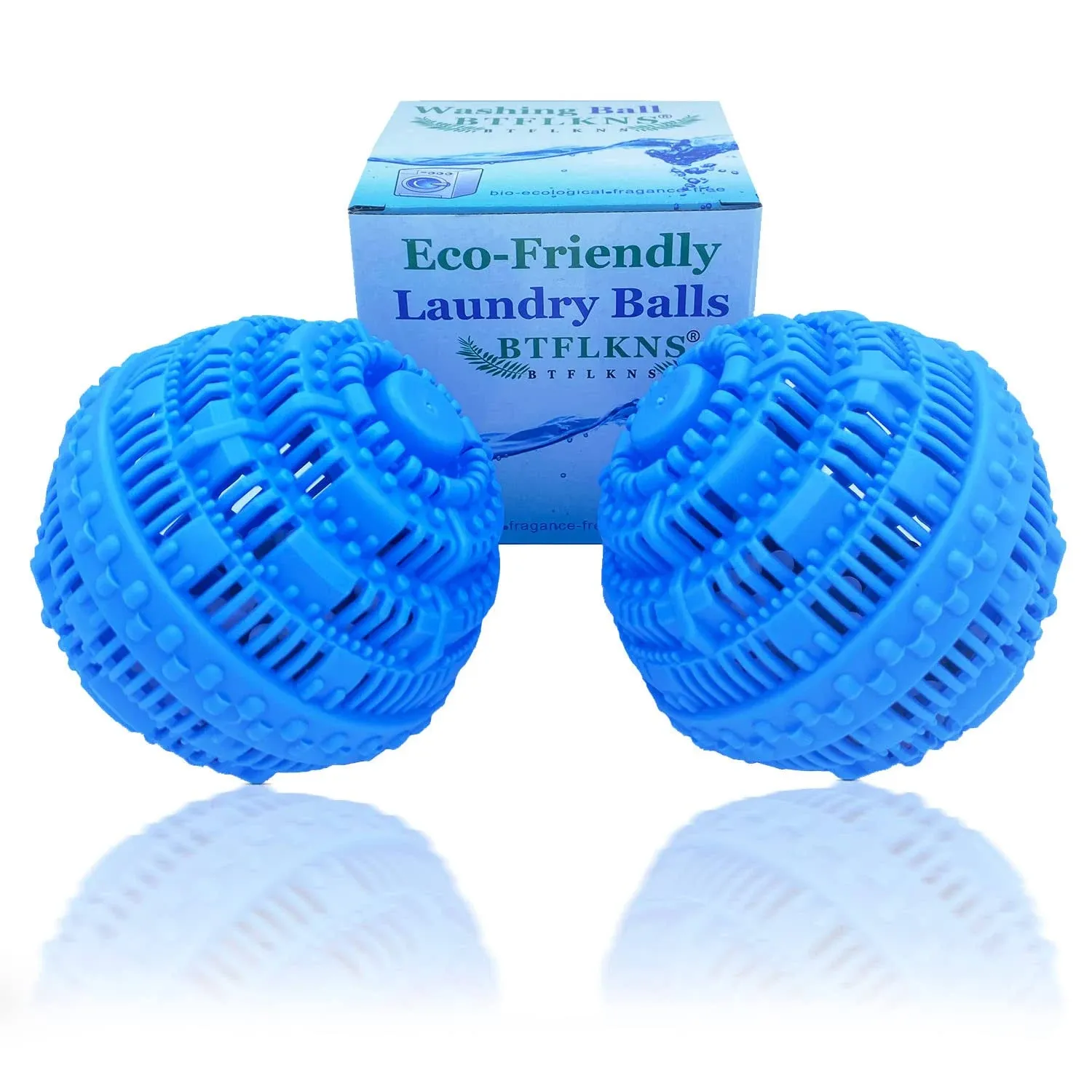 BTFLKNS Eco-Friendly Laundry Balls, 2pcs Premium Washing Ball, Super Soft Shell ...