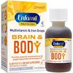 Enfamil Poly-Vi-Sol Liquid Multivitamin Supplement and Iron for Infants and Toddlers 50 ml Dropper Bottle