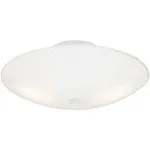 Westinghouse 66242 6624200 Two-Light Semi-Flush-Mount Interior Ceiling Fixture, Finish with White Glass