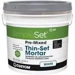 Custom STTSW3 Thin Set Mortar, Gray/White, 3.5 Gal Pail