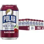 Polar Seltzer Water Black Cherry 12 fl oz cans 18 pack