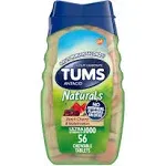 Tums Naturals Antacid, Ultra Strength 1000, Chewable Tablets, Black Cherry & Watermelon - 56 tablets