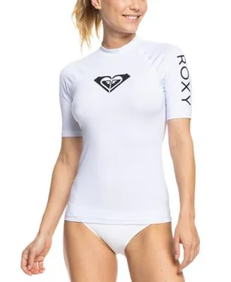 Roxy Women's Whole Hearted Short Sleeve UPF 50 Rashguard