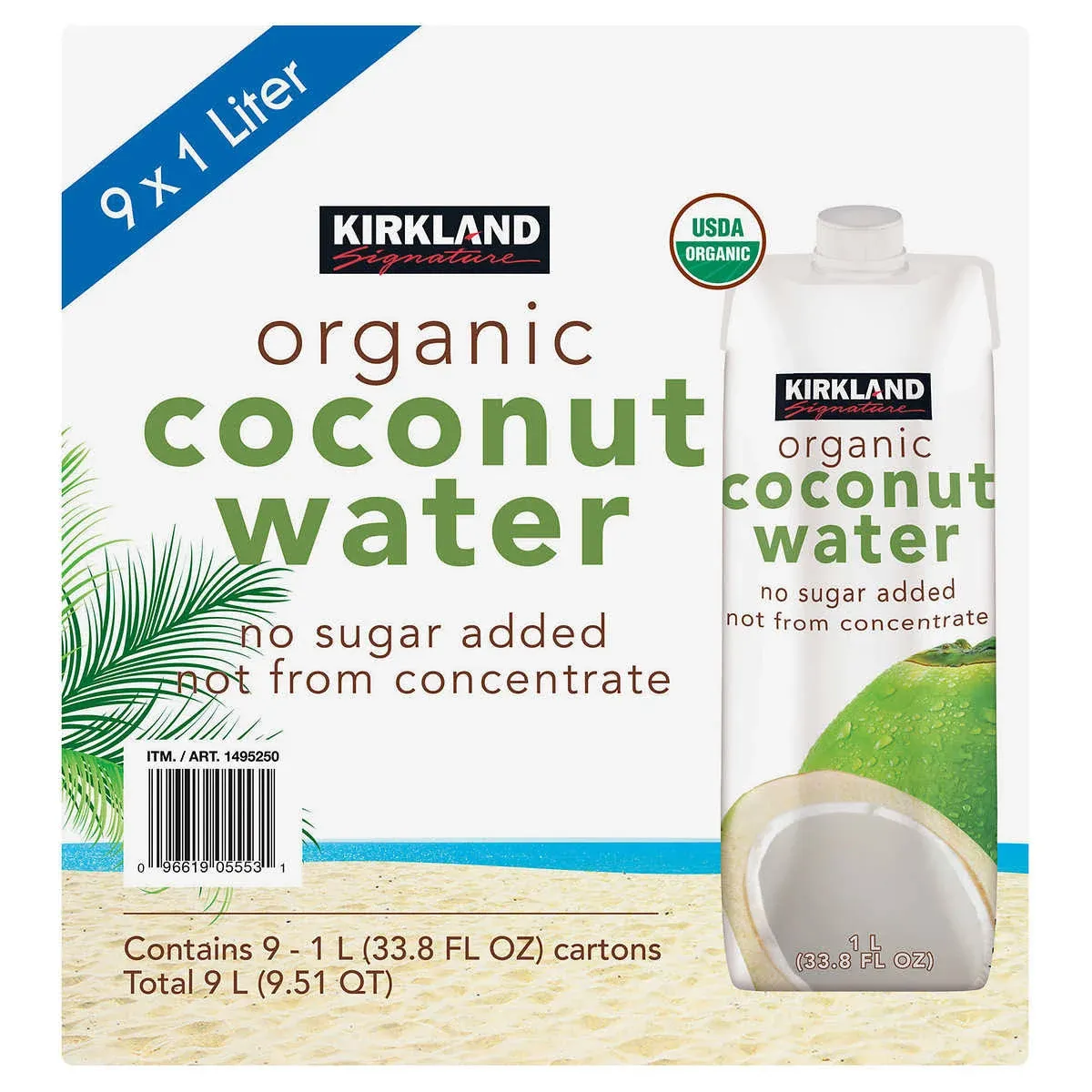 Kirkland Signature Kirkland Signature Organic Coconut Water 9/33.8 Fl Oz Net Wt