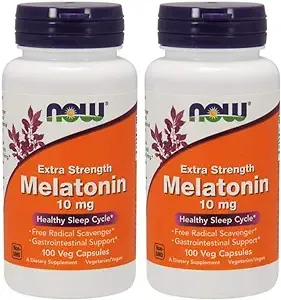 Now Foods Melatonin, 10 mg, 100 vcaps (Pack of 2)