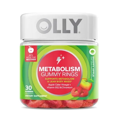 Olly Metabolism Gummy Rings, Snappy Apple