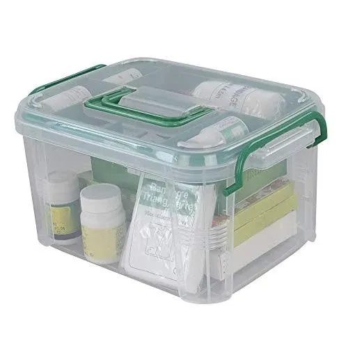 Eu DokkyNA Small Clear First Aid Kit Container with Tray