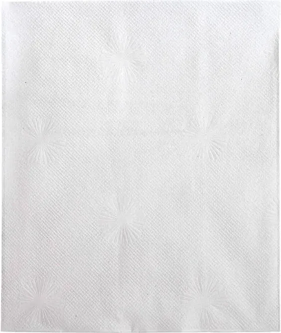 Genuine Joe 1-ply Embossed Lunch Table Napkin, 13" x 11.25", White