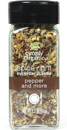 Simply Organic Spice Right Everyday Blends Pepper and More