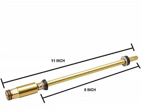 B & K 888-572HC Single Control Replacement Stem For Sillcock Valve, Brass, 8"