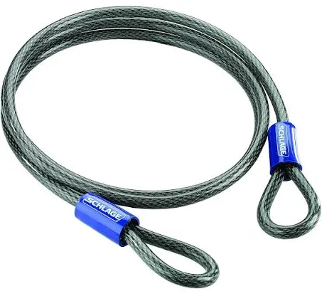 Schlage 3/8-inch x 7 ft. Double Loop Steel Cable