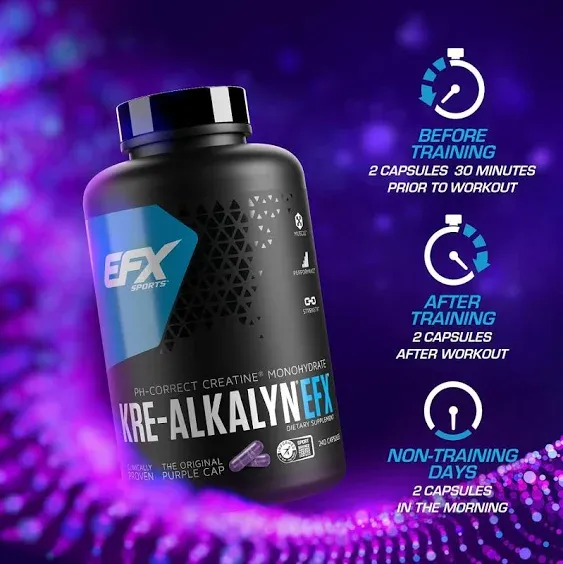 EFX KRE ALKALYN HARDCORE Creatine Thermogenic Fat Loss Energy 120 Capsules