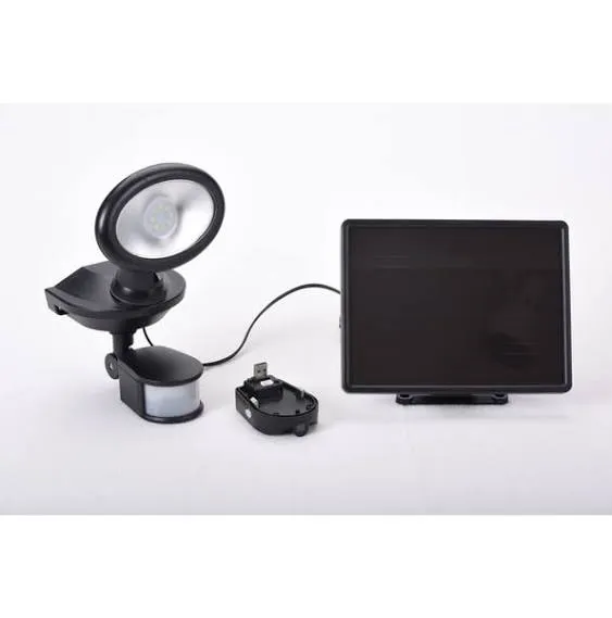 10&quot; High Black Solar LED Security Camera and Spot Light | www.lampsplus.com