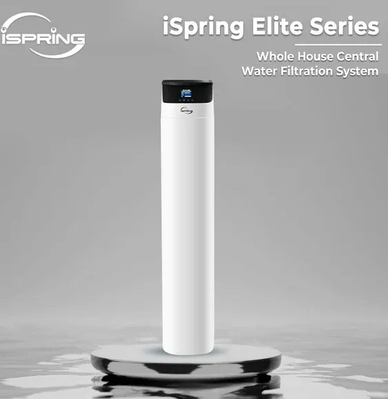 iSpring Elite Series Whole House Central Water Filtration System with Automatic Control Head, Reduces Chlorine, Chloramine, PFAS, Lead