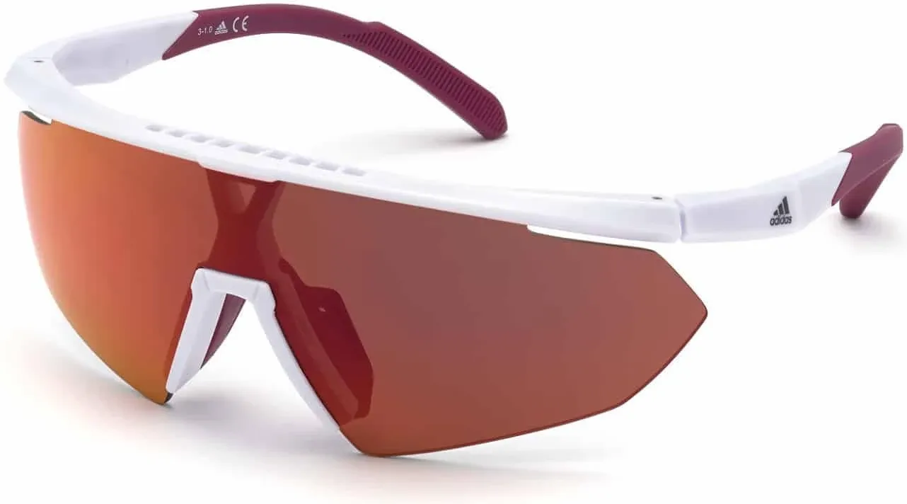 Adidas Sunglasses 0SP0015/S 21L Semi Rimless White Color for Men