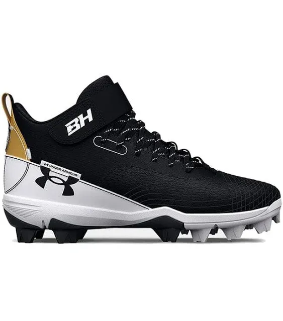 Under Armour Boys' Harper 7 Mid RM Jr. Baseball Cleats - White, 1