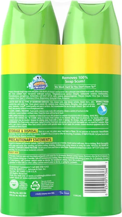 Scrubbing Bubbles Disinfectant Bathroom Cleaner Fresh Citrus 20 oz. (2-Pack)