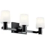 Shop this kichler adani 24" wide 3-light black vanity light from our top selling Kichler vanity lighting.  LuxeDecor is your premier online showroom for lighting and high-end home decor.