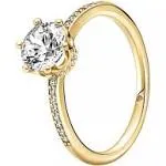 Pandora Clear Sparkling Crown Solitaire Ring