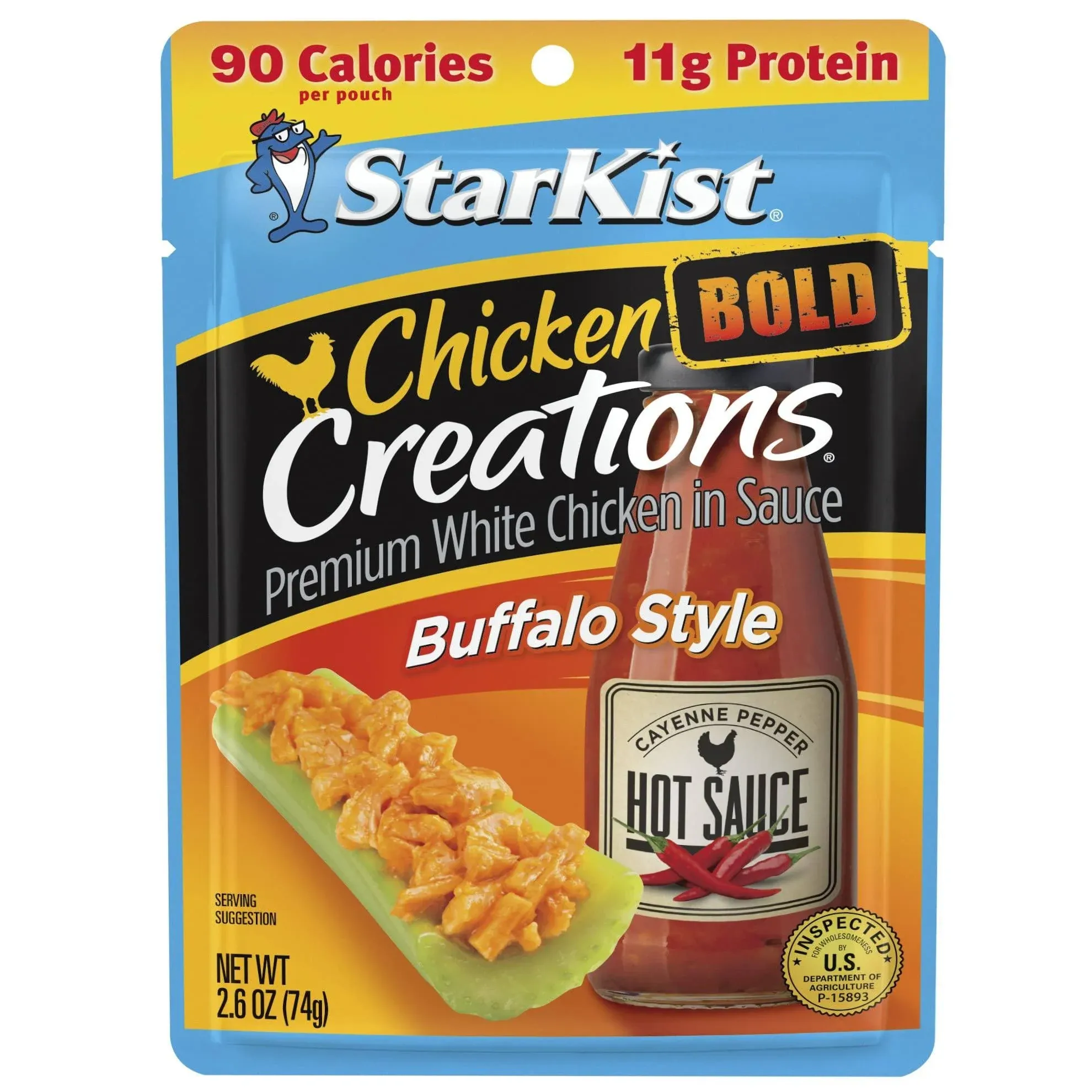 Starkist Chicken Creations Chicken, Premium White, Buffalo Style, Bold, in Sauce - 2.6 oz