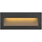 Hinkley Landscape Lighting Taper 1565SK Wide Horizontal 12v Step Light - Low-Voltage, Recessed Mount, Integrated LED - Satin Black