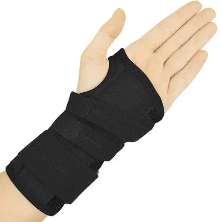 Vive Carpal Tunnel Wrist Brace (Left or Right) - Arm Compression Hand Support Splint - for Men, Women, Kids, Bowling, Tendonitis, Arthritis, Athletic Pain, Sports, Golf - Universal Adjustable Fit