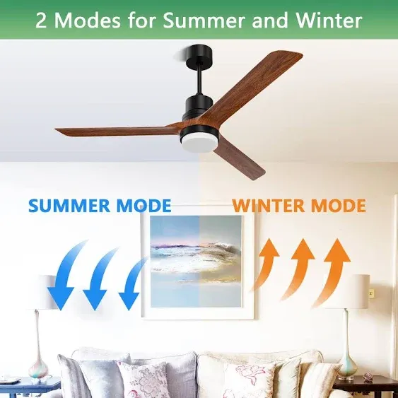 BECLOG Ceiling Fans with Lights and Remote, 52 Inch Ceiling Fan Outdoor Indoor Black Noiseless Reversible DC Motor for Patio Farmhouse Bedroom