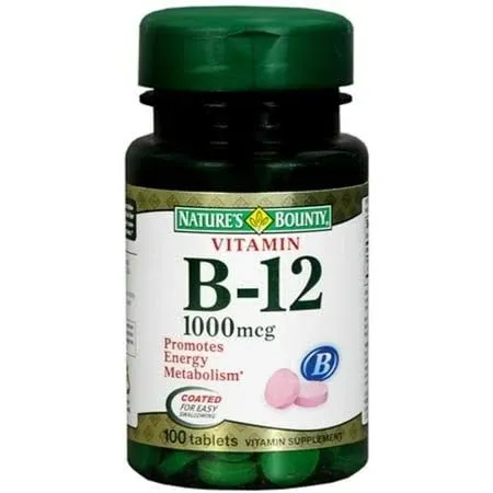 Nature's Bounty Vitamin B-12 1000 mcg Tablets 100 ea (Pack of 4), Other