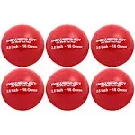 Powernet 2.8" Weighted Hitting and Batting Training Ball (6 Pack) 16 oz - Red