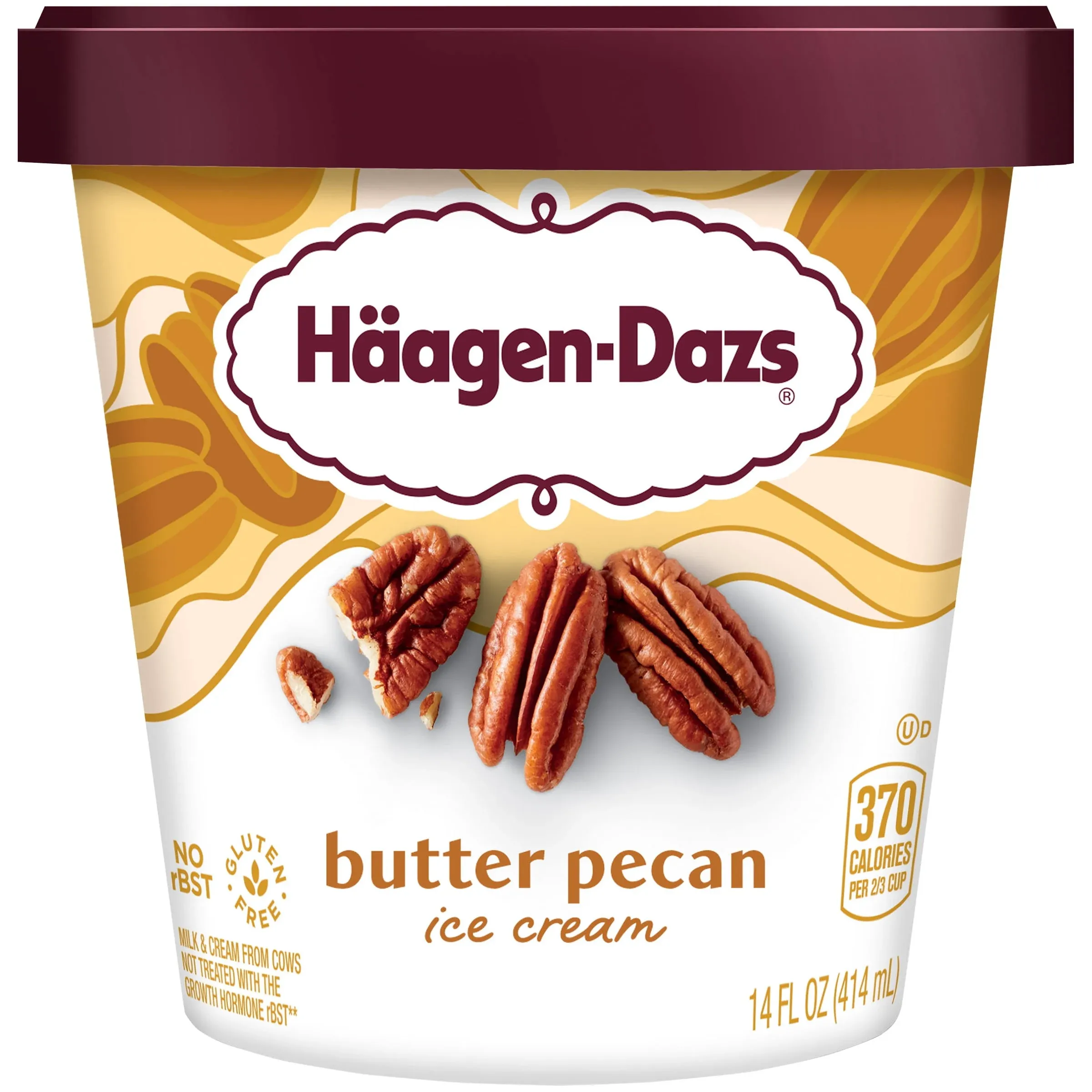 HAAGEN-DAZS Butter Pecan Ice Cream 14 fl. oz. Carton