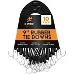 Xpose Safety TS-9-10 Molded Rubber Tie Down Straps 9 in , 10pk