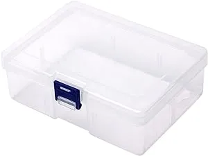 MroMax PP Component Storage Box, 165 x 120 x 58mm Plastic Transparent 