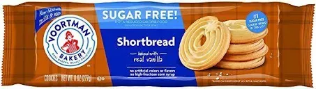 Voortman Bakery Cookies, Sugar Free, Shortbread - 8 oz