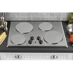 Reston Lloyd Electric Stove Burner Covers, Set of 4, Stainless Look 