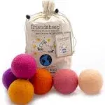 Friendsheep Wool Dryer Balls 6 Pack XL Organic Premium Reusable Cruelty Free Handmade Fair Trade No Lint Fabric Softener Color - Tropical Sunset