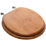 C3B2R220BN Toilet Seat, Round, Rattan Bamboo