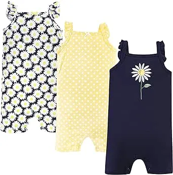 Hudson Baby Unisex Cotton Rompers