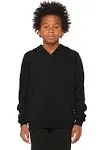 Bella + Canvas 3719Y Youth Sponge Fleece Pullover Hoodie - Black S