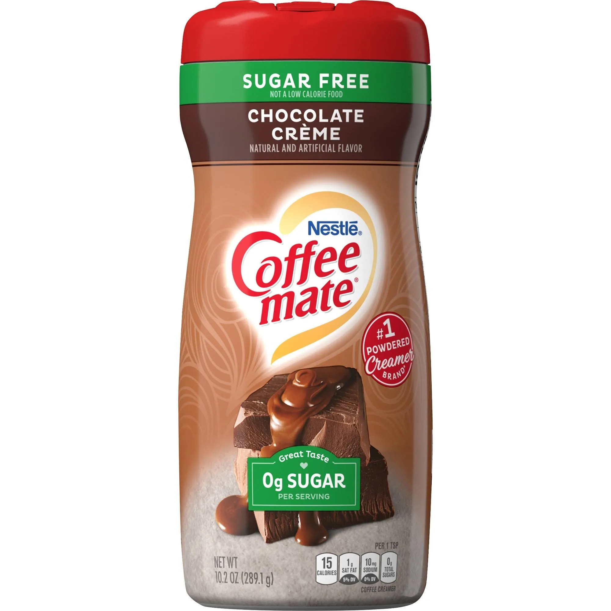 Coffee Mate, Crémier à café en poudre, Sans sucre, Crème au chocolat, 289,1 g