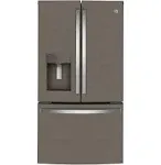 GE - 22.1 Cu. ft. French Door Counter-Depth Refrigerator - Slate