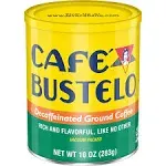 Cafe Bustelo Decaffeinated Espresso Coffee, Dark Roast, Ground, 10 OZ Can